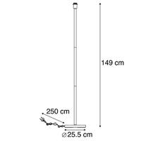 QAZQA Moderne vloerlamp zwart zonder kap 149 cm - Simplo - thumbnail