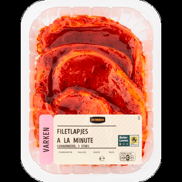 Jumbo Filetlapjes a la Minute Varken Gemarineerd 5 Stuks Jumbo Filetlapjes a la Minute Varken Gemarineerd 5 Stuks