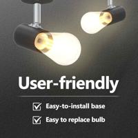 VidaXL Plafondspot met schijnwerpers zwart 6,5 x 6 x 11,5 cm metaal - thumbnail