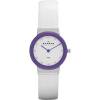 Horlogeband Skagen SKW2014 / SKW2015 / SKW2016 / SKW2017 Leder Wit 14mm - thumbnail