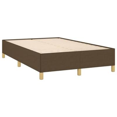 Boxspring met matras en LED stof donkerbruin 120x190 cm