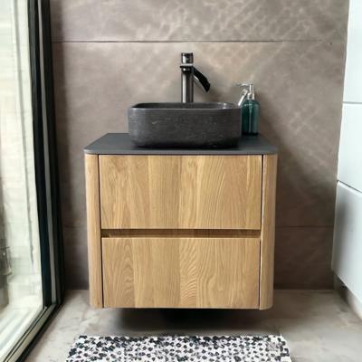 Badmeubel Casajoy Bold Onderkast 60 cm 2 Lades Eiken Met Topblad Donkergrijs Badmeubel Casajoy Bold Onderkast 60 cm 2 Lades Eiken Met Topblad Donkergrijs