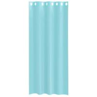 Gordijnen voile met doorvoertules 2 st turkoois - thumbnail