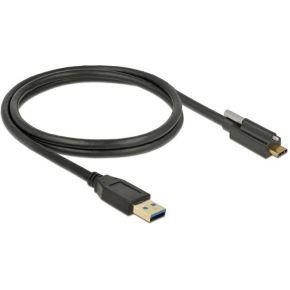 DeLOCK 83717 1m USB A USB C Zwart USB-kabel