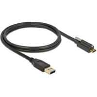 DeLOCK 83717 1m USB A USB C Zwart USB-kabel - thumbnail