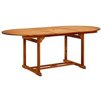 VidaXL Tuintafel (150-200)x100x75 cm massief acaciahout - thumbnail