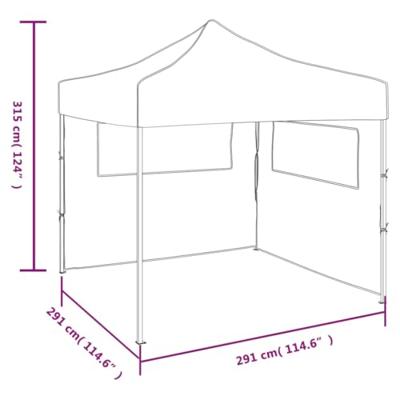 Vouwtent met 2 wanden 3x3 m creme Vouwtent met 2 wanden 3x3 m creme