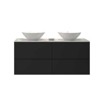 Badkamermeubelset Gliss Zeus 120 cm Mat Zwart Met Waskom