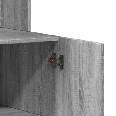 Keukenkast 95x50x180 cm bewerkt hout grijs sonoma eiken