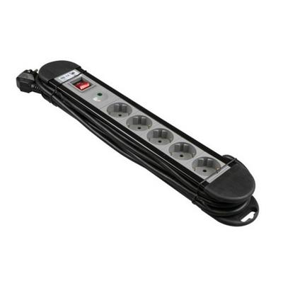 VB 61080 Tafelcontactdoos Pro 5-Voudig + RA 3M + Schakelaar