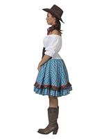 Cowgirl Jurk Abby Blauw - thumbnail