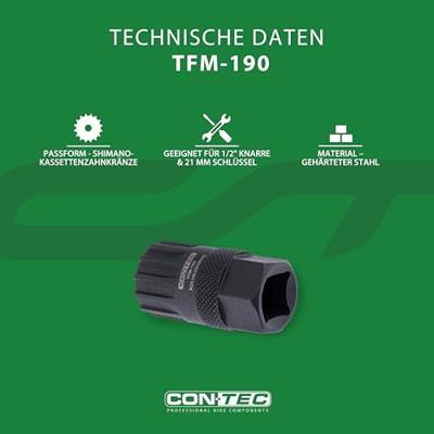 CONTEC pionafnemer "tfm-190" ct freewheel remover hg cassettes