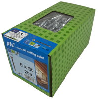 pgb-Europe PFS+ | Spaanplaatschroef PFS+ VZK-T Ø 6,0x80 Zn | 200 st - PFWVTG001006000803 - thumbnail