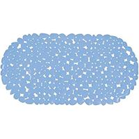MSV Douche|bad anti-slip mat badkamer - pvc - lichtblauw - 39 x 99 cm - thumbnail