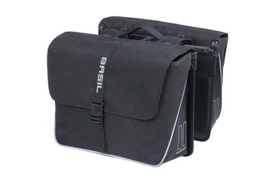 Basil Dubble fietstas forte mik 35 liter 15 x 38 x 30 cm - zwart