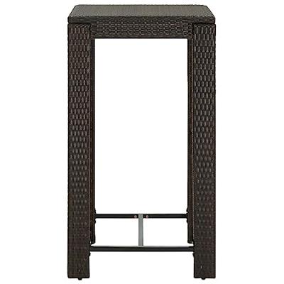 Tuinbartafel 60,5x60,5x110,5 cm poly rattan bruin Tuinbartafel 60,5x60,5x110,5 cm poly rattan bruin