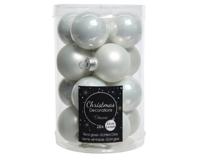 16 Glazen balletjes 35 mm winter wit KSD Decoris - Decoris - thumbnail