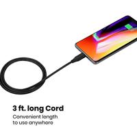 Perixx USB-kabel USB 2.0 USB-A stekker, USB-C stekker 1.00 m Zwart 11796 - thumbnail