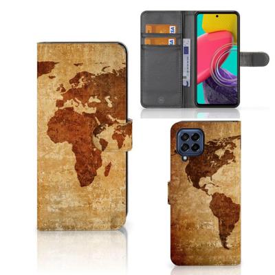 Samsung Galaxy M53 | Flip Cover | Wereldkaart Samsung Galaxy M53 | Flip Cover | Wereldkaart