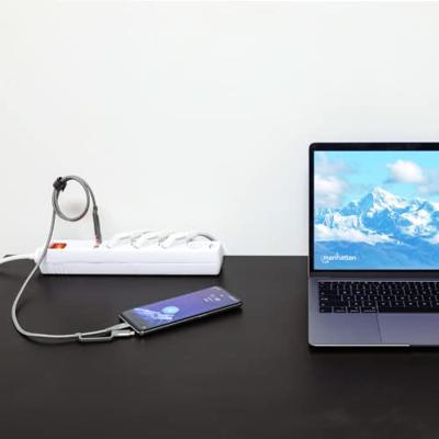 Manhattan 168342 Stekkerdoos met schakelaar Wit Randaarde stekker 1 stuk(s)