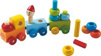 Haba stapelspeelgoed trein 32 cm junior hout 17 delig - thumbnail