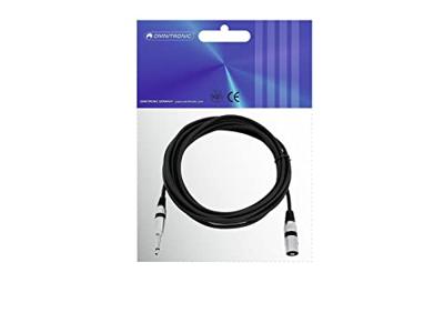Omnitronic 3022519C XLR Adapterkabel [1x XLR-stekker 3-polig - 1x Jackplug male 6,3 mm (mono)] 5.00 m Zwart