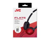 JVC HA-S160M-R - Flats opvouwbare en compacte hoofdtelefoon in glanzende trendy kleur, met schakelaar voor microfoon aan/uit, ideaal voor telewerken en online seminars (rood) - thumbnail