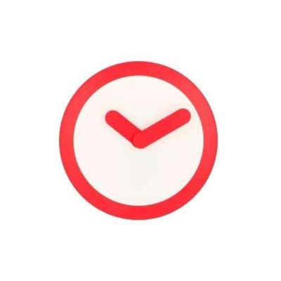 NeXtime klok 2615ro focus, ø25 cm, wall, white/ red