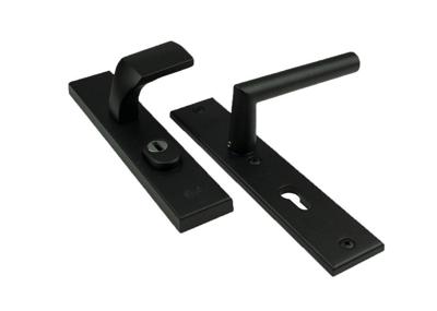 AMI Veiligheidsbeslag 251/15 Kt55 Knop 144, Deurkruk 374 Profielcilinder 55 Zwart Deurdikte 38/42 R9005Str - 739740