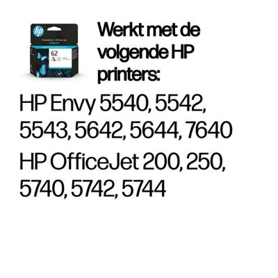 HP inktcartridge 62, 165 pagina&apos;s, OEM C2P06AE, 3 kleuren - thumbnail