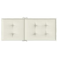 VidaXL Stoelkussens 4 st hoge rug 120x50x4 cm stof gemêleerd crème - thumbnail