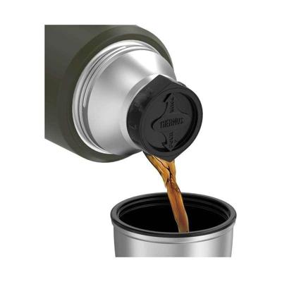 Thermosfles met handvat voor drankjes 470 ml THERMOS - legergroen