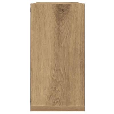 Wandschappen kubus 6st 30x15x30cm bewerkt hout artisanaal eiken