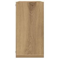 Wandschappen kubus 6st 30x15x30cm bewerkt hout artisanaal eiken - thumbnail