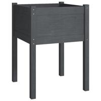 VidaXL Plantenbak 50x50x70 cm massief grenenhout grijs - thumbnail