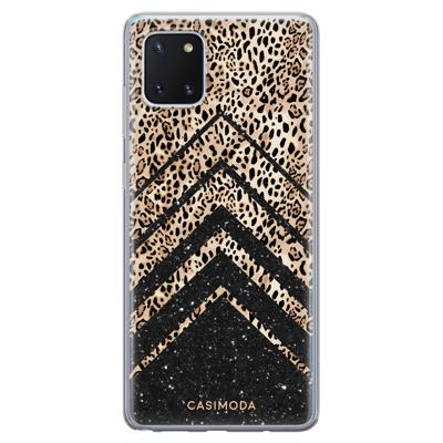 Samsung Galaxy Note 10 Lite siliconen hoesje - Chevron luipaard