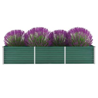 VidaXL Plantenbak verhoogd 240x80x45 cm gegalvaniseerd staal groen