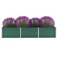 Plantenbak verhoogd 240x80x45 cm gegalvaniseerd staal groen - thumbnail