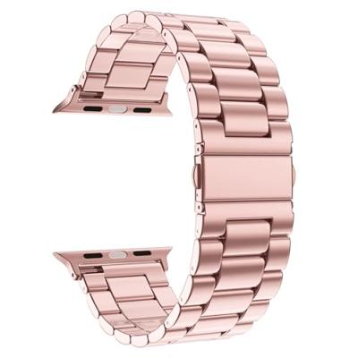 Stalen schakelband - Rosé pink - Geschikt voor Apple watch 44mm / 45mm / 46mm / 49mm Stalen schakelband - Rosé pink - Geschikt voor Apple watch 44mm / 45mm / 46mm / 49mm