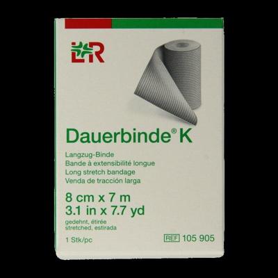 Dauerbinde K elastische zwachtel 7m x 8cm 1 Stuks