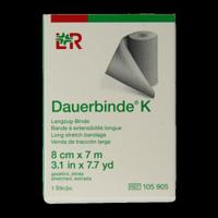 Dauerbinde K elastische zwachtel 7m x 8cm 1 Stuks - thumbnail