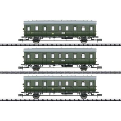 MiniTrix 18277 N set van 3 personenrijtuigen van de DR MiniTrix 18277 N set van 3 personenrijtuigen van de DR