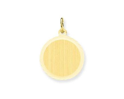 Glow 242.0032.16 Hanger Graveerplaatje Rond geelgoud 16 mm