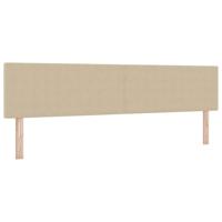 LED Hoofdbord met LED-striplichten Grijs groen 200 cm Polyester - thumbnail