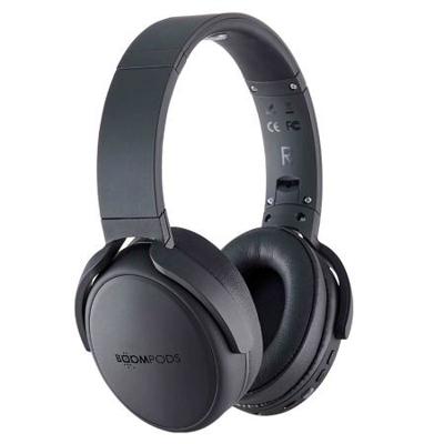 Boompods Headpods ANC Over Ear koptelefoon Bluetooth Zwart Noise Cancelling Volumeregeling, Vouwbaar