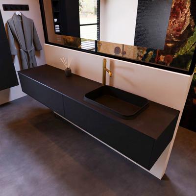 Badkamermeubelset Mondiaz Erin 200 cm met 2 Lades met RIDGE Wastafel Rechts Urban met 1 kraangat Greeploos Mat Urban Badkamermeubelset Mondiaz Erin 200 cm met 2 Lades met RIDGE Wastafel Rechts Urban met 1 kraangat Greeploos Mat Urban