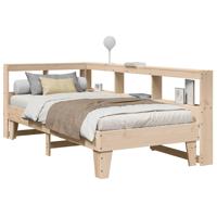 Bed met boekenkast zonder matras massief grenenhout 90x190 cm - thumbnail