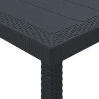 Tuin tafel Anthraciet 250 x 100 x 73 cm van poly rattan - thumbnail