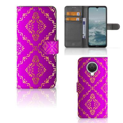 Wallet Case Nokia G10 | G20 Barok Roze | Portemonnee hoesje