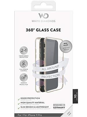 White Diamonds Cover 360° Glass IPhone 11 Pro Goud White Diamonds Cover 360° Glass IPhone 11 Pro Goud